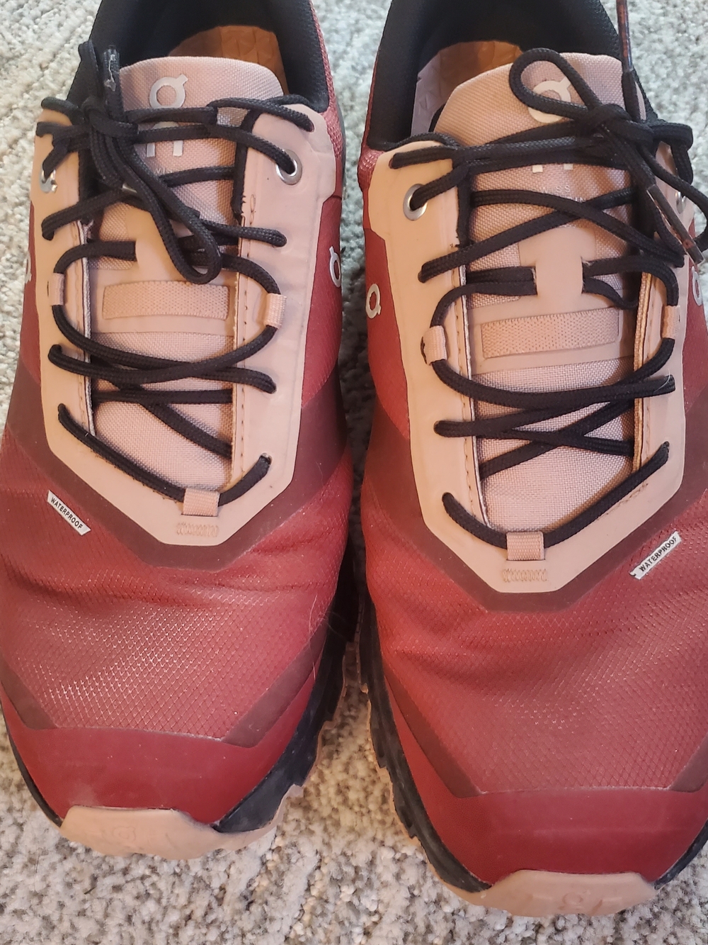 On Running Black and Blush Women's Running Shoes